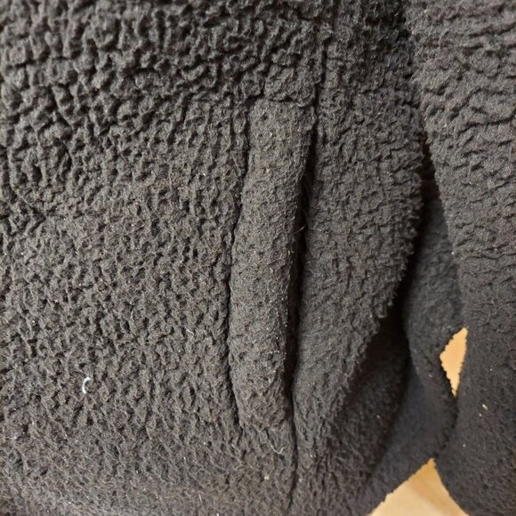 Zenana Jacket Womens L Fleece Teddy Bear Full Zip High Mock Neck Coat Black - Picture 6 of 10